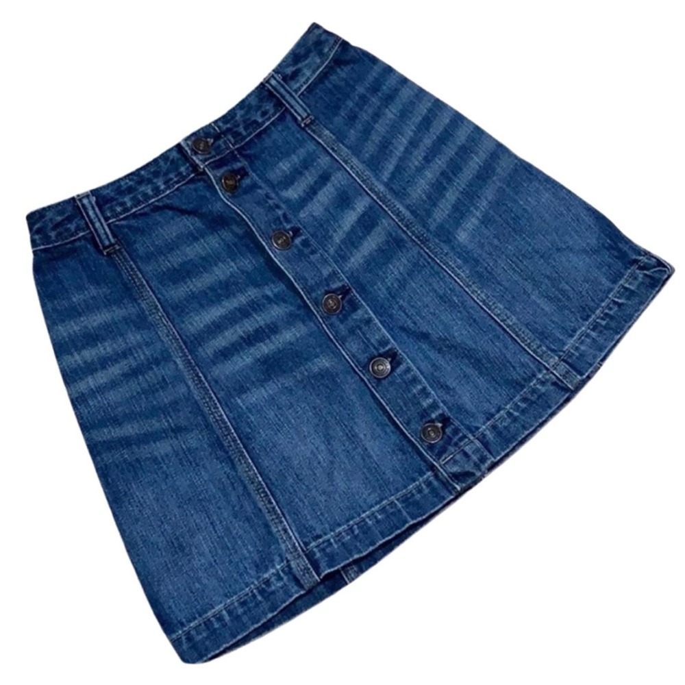 Abercrombie & Fitch Button Up Blue Jean Skirt